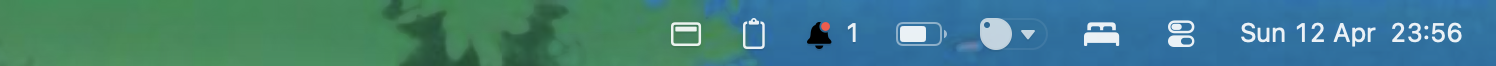 Barred menu bar management (1 of 2)